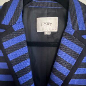 LOFT 2P black and blue stripped blazer